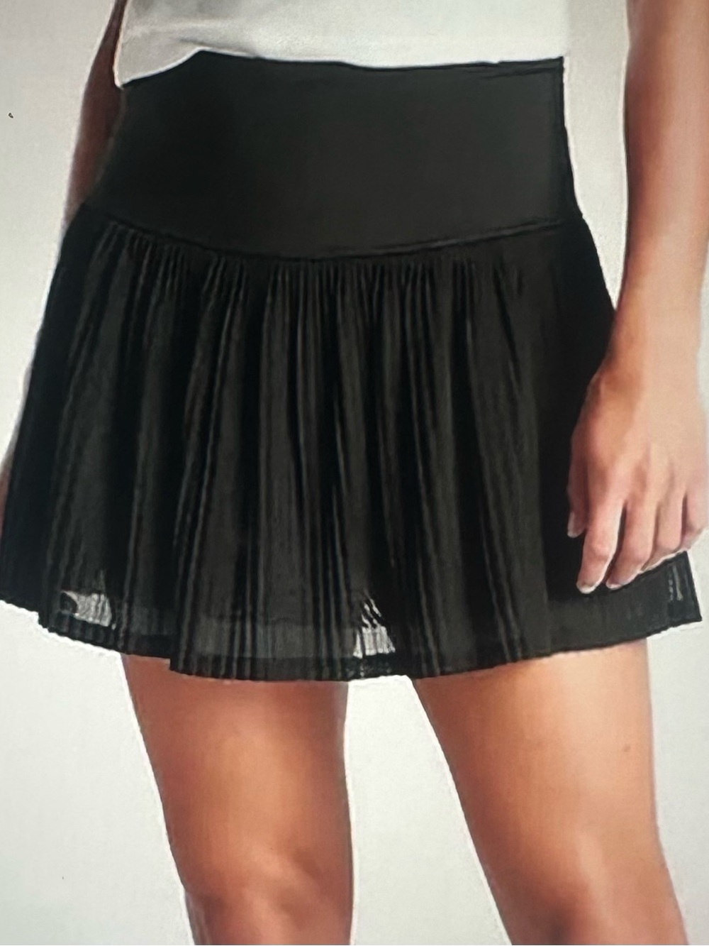 Athleta A-Game Mesh Tennis Skirt - Black (Medium)